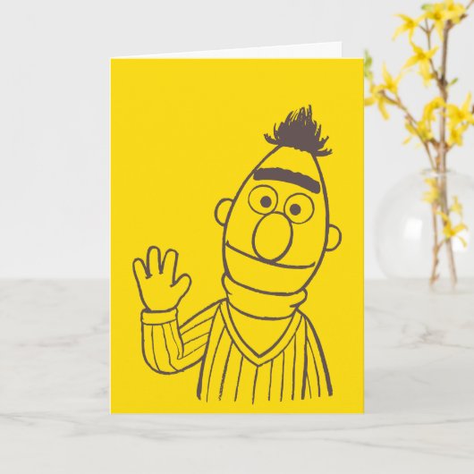 セサミストリート | Bert Bright カード (黄色い花)