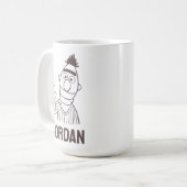 セサミストリート | Bert Bright |名前の追加 コーヒーマグカップ (正面左)