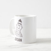 セサミストリート | Bert Bright |名前の追加 コーヒーマグカップ (正面左)