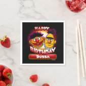 セサミストリート | Bert & Ernieをテーマにした誕生日 スタンダードカクテルナプキン (インサイチュ)
