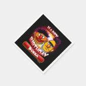 セサミストリート | Bert & Ernieをテーマにした誕生日 スタンダードカクテルナプキン (角)