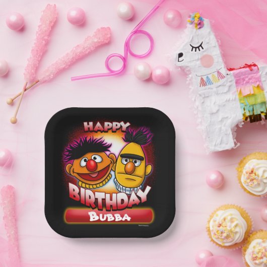 セサミストリート | Bert & Ernieをテーマにした誕生日 ペーパープレート (パーティー)