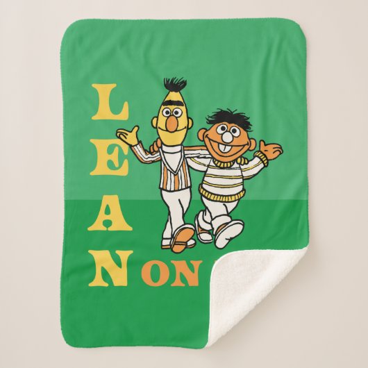 セサミストリート | Bert & Ernie Lean on Me シェルパブランケット (正面)
