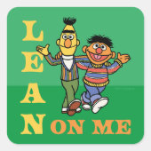セサミストリート | Bert & Ernie Lean on Me スクエアシール (正面)