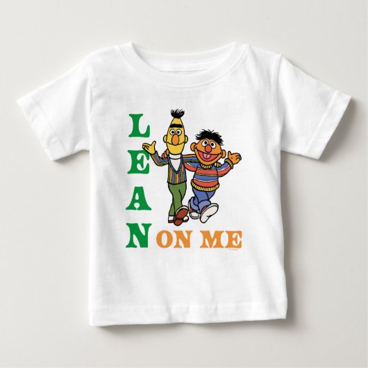 セサミストリート | Bert & Ernie Lean on Me ベビーTシャツ (正面)
