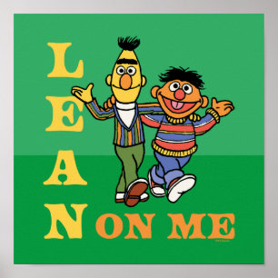 セサミストリート Bert & Ernie Lean on Me ポスター