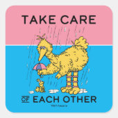 セサミストリート | Big Bird気にがお互い スクエアシール (正面)