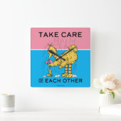 セサミストリート | Big Bird気にがお互い スクエア壁時計 (ホーム)