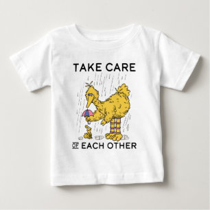 セサミストリート Big Bird気にがお互い ベビーTシャツ