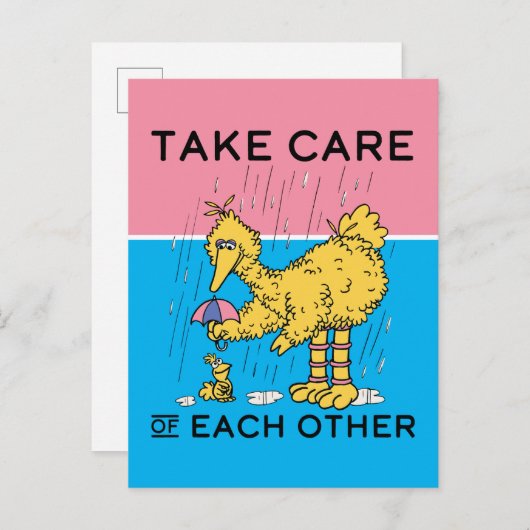 セサミストリート | Big Bird気にがお互い ポストカード (正面/裏面)