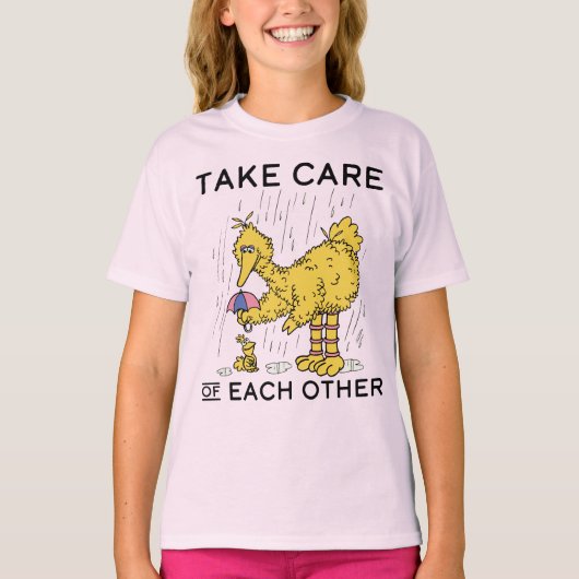 セサミストリート | Big Bird気にがお互い Tシャツ (正面)