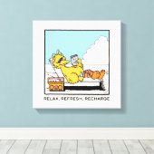 セサミストリート | Big Bird リラックス Refresh Recharge キャンバスプリント (インサイチュ (ウッドフロア))