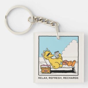 セサミストリート Big Bird リラックス Refresh Recharge キーホルダー