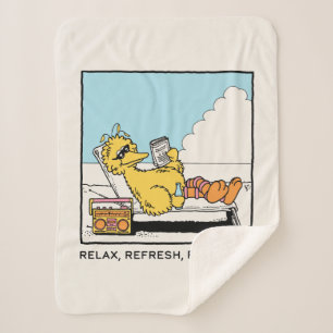 セサミストリート Big Bird リラックス Refresh Recharge シェルパブランケット