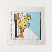 セサミストリート | Big Bird リラックス Refresh Recharge タペストリー (正面(横))