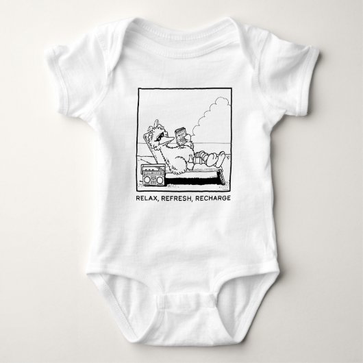 セサミストリート | Big Bird リラックス Refresh Recharge ベビーボディスーツ (正面)