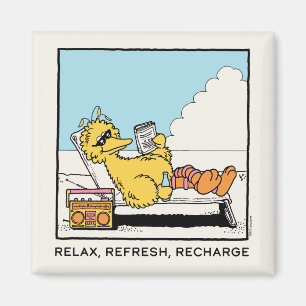 セサミストリート Big Bird リラックス Refresh Recharge マグネット