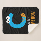 セサミストリート | Cはクッキーモンスター用 シェルパブランケット (正面(横))