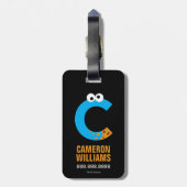 セサミストリート | Cはクッキーモンスター用 ラゲッジタグ (裏面縦)