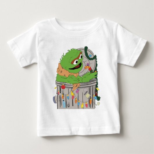 セサミストリート | Christmas Oscar the Grouch ベビーTシャツ (正面)