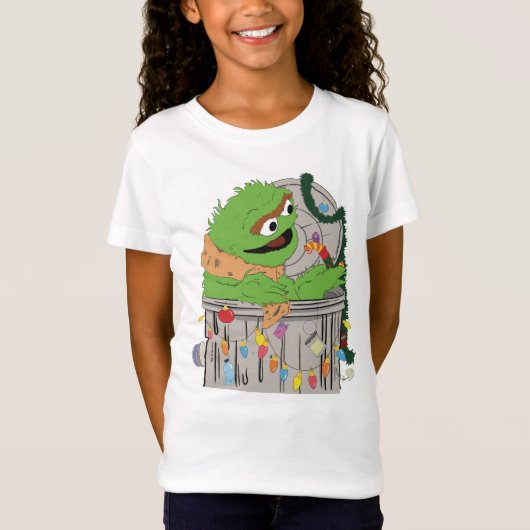セサミストリート | Christmas Oscar the Grouch Tシャツ (正面)