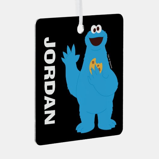 セサミストリート | Cookieモパーソナライズされたンスター メタルオーナメント (正面右)