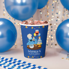 セサミストリート | Cookieモンスターお誕生日ケーキ 紙コップ