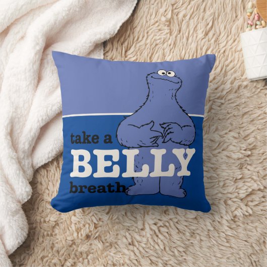 セサミストリート | Cookieモンスターが息を吸う クッション (ブランケット)