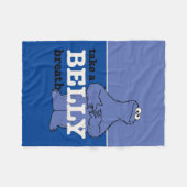 セサミストリート | Cookieモンスターが息を吸う フリースブランケット (正面(横))