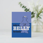 セサミストリート | Cookieモンスターが息を吸う ポストカード (スタンド正面)