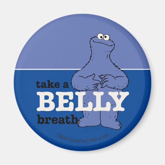 セサミストリート | Cookieモンスターが息を吸う マグネット (正面)