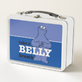 セサミストリート | Cookieモンスターが息を吸う メタルランチボックス (正面)