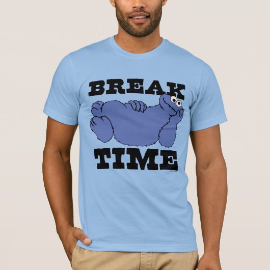 セサミストリート | Cookieモンスターの破壊時間 Tシャツ (正面)