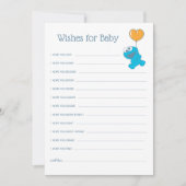 セサミストリート | Cookieモンスターの赤ちゃんシャワーのご希望 ノートカード (正面)