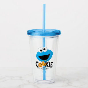 セサミストリート Cookieモンスターを愛するクッキー アクリルタンブラー