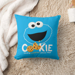 セサミストリート Cookieモンスターを愛するクッキー クッション