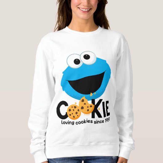 セサミストリート | Cookieモンスターを愛するクッキー スウェットシャツ (正面)