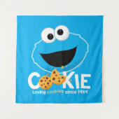 セサミストリート | Cookieモンスターを愛するクッキー タペストリー (正面)