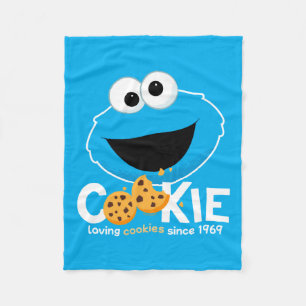 セサミストリート Cookieモンスターを愛するクッキー フリースブランケット