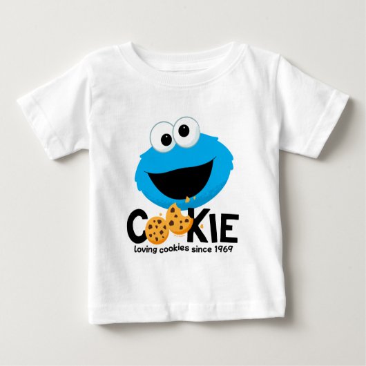 セサミストリート | Cookieモンスターを愛するクッキー ベビーTシャツ (正面)