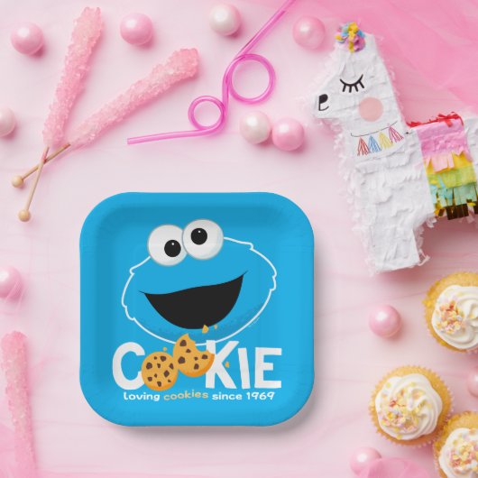 セサミストリート | Cookieモンスターを愛するクッキー ペーパープレート (パーティー)