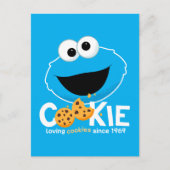 セサミストリート | Cookieモンスターを愛するクッキー ポストカード (正面)