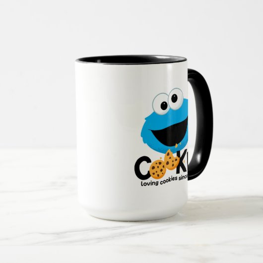 セサミストリート | Cookieモンスターを愛するクッキー マグカップ (正面右)