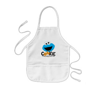 セサミストリート Cookieモンスターを愛するクッキー 子供用エプロン