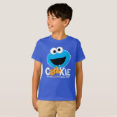セサミストリート | Cookieモンスターを愛するクッキー Tシャツ (正面フル)