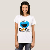 セサミストリート | Cookieモンスターを愛するクッキー Tシャツ (正面フル)