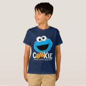 セサミストリート | Cookieモンスターを愛するクッキー Tシャツ (正面フル)