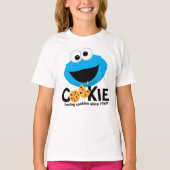 セサミストリート | Cookieモンスターを愛するクッキー Tシャツ (正面)