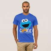 セサミストリート | Cookieモンスターを愛するクッキー Tシャツ (正面フル)