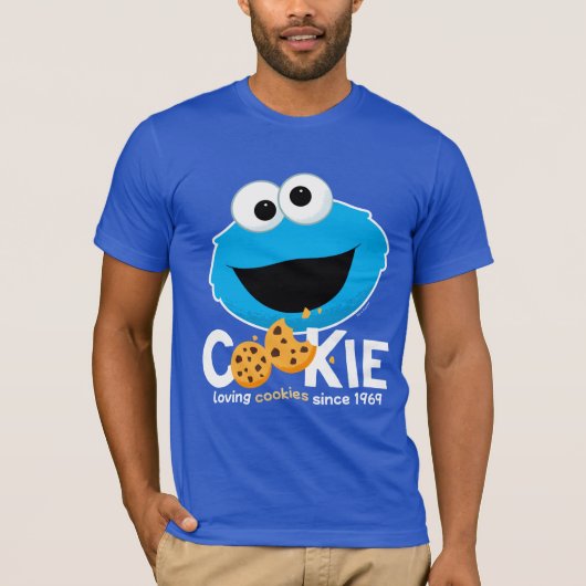 セサミストリート | Cookieモンスターを愛するクッキー Tシャツ (正面)